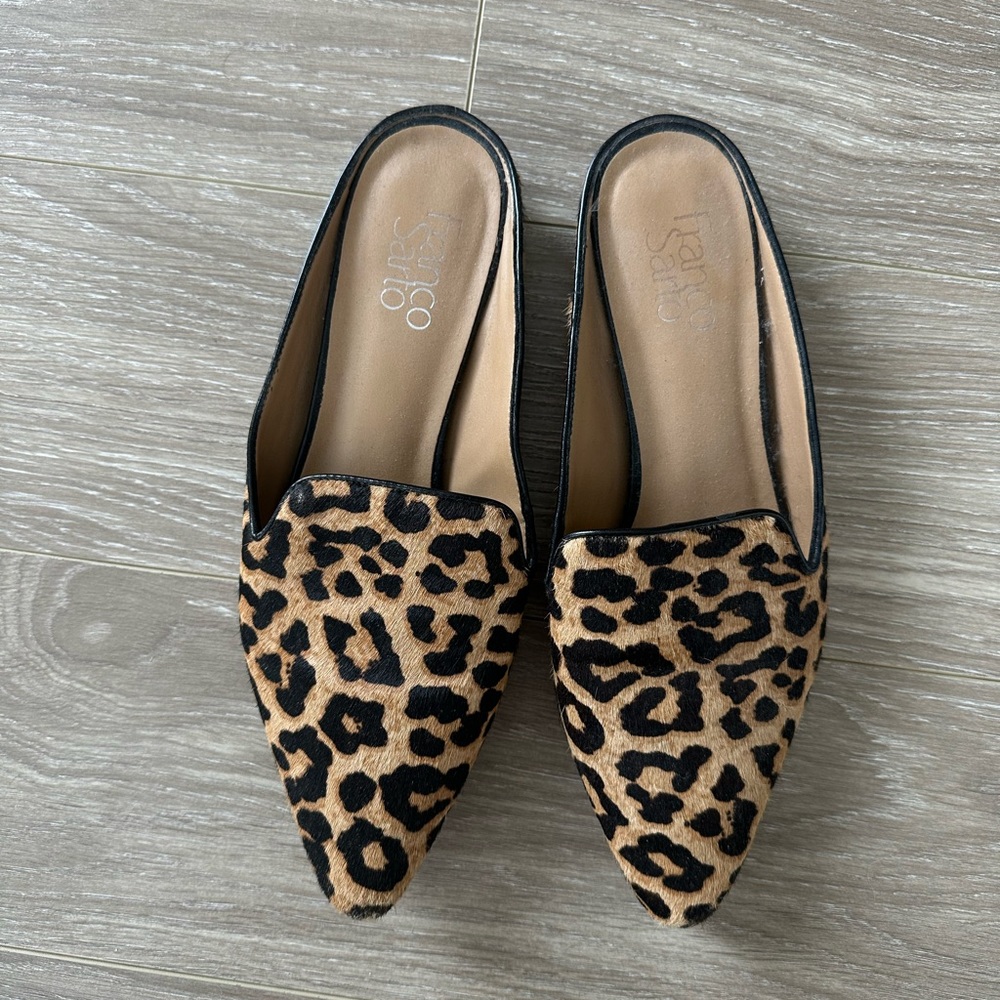 Franco Sarto Leopard Mule